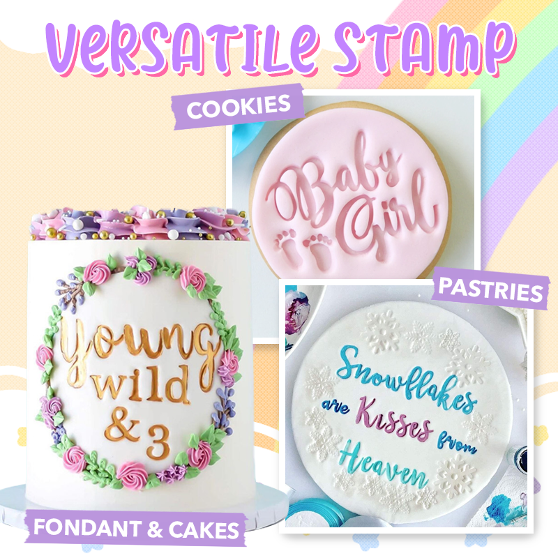 Fondant Cake Letter Stamps Kit